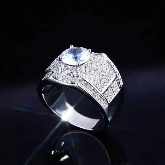 FIRM🆕️2ct Lab Created/Simulated Diamonds 925 Sterling Silver Ring - Picture 3 of 10